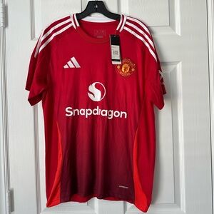 Adidas Red Manchester United Jersey Large